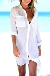 Emoswimsuit - Pocket Long Sleeve Cover Up